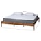 Baxton Studio Agatis MidCentury Modern Ash Walnut Finished Wood Queen Size Bed Frame 223-12887-ZORO - alternate 7